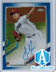 2021 Topps Chrome RA-SR Seth Romero - Washington Nationals Blue RC Auto /150